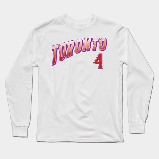 Retro Toronto Number 4 Long Sleeve T-Shirt by Cemploex_Art